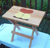 Hand crafted folding table
